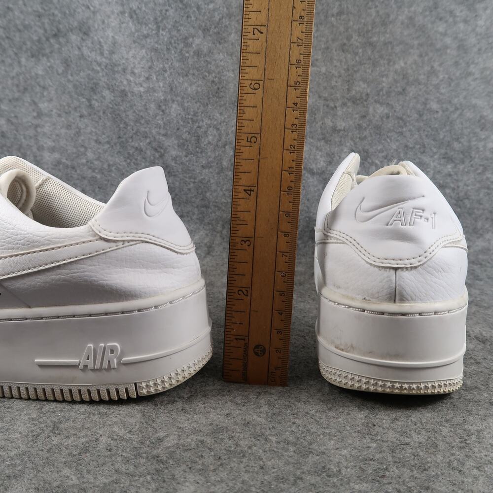 Nike Shoes Womens 8.5 Air Force 1 Sage Low Triple White Casual Sneaker Platform - Picture 9 of 15